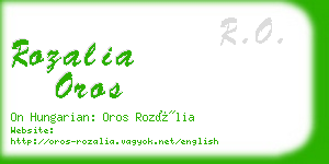 rozalia oros business card